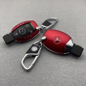 Mercedes-Benz ベンツ スマートキー用 高級キーケースセット 艶赤 W176 W246 W205 W212 W222 W447 C117 C218 X156 X253 W166 X166|