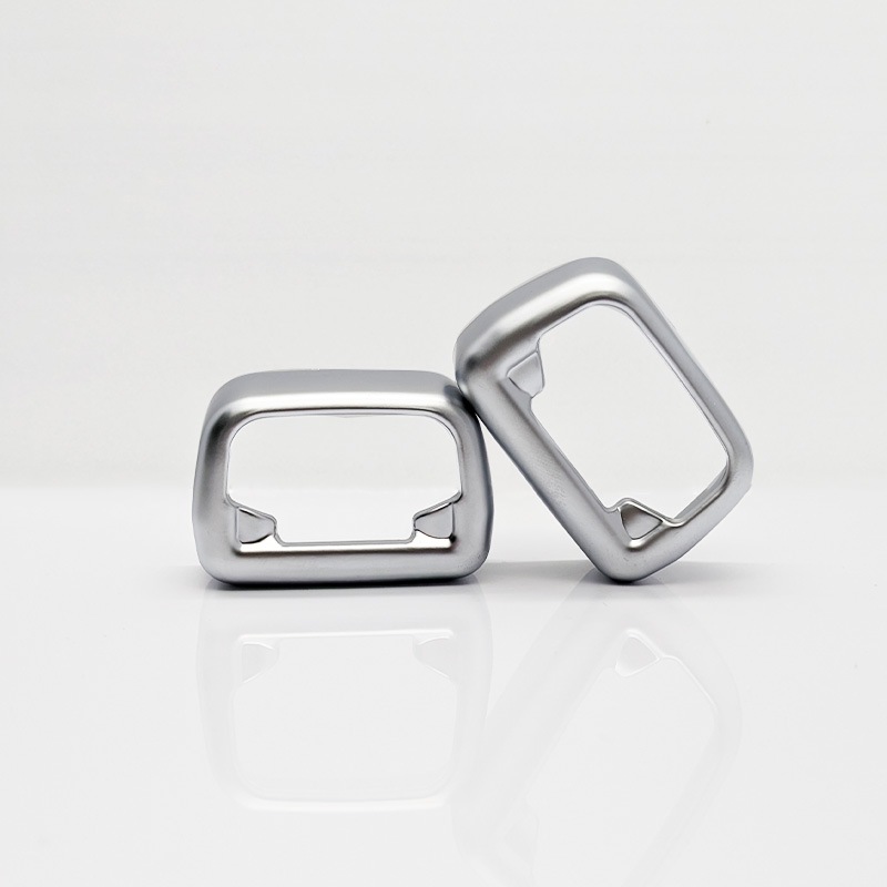 レクサス車汎用 シートベルトキャッチャーカバー 2個セット ショートサイズ 艶消しシルバー