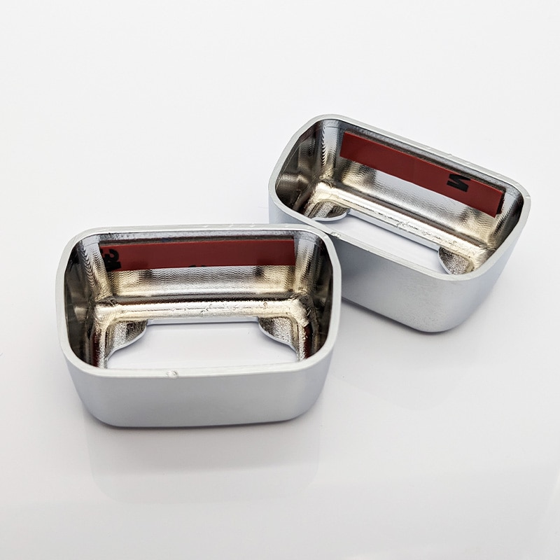 レクサス車汎用 シートベルトキャッチャーカバー 2個セット ショートサイズ 艶消しシルバー