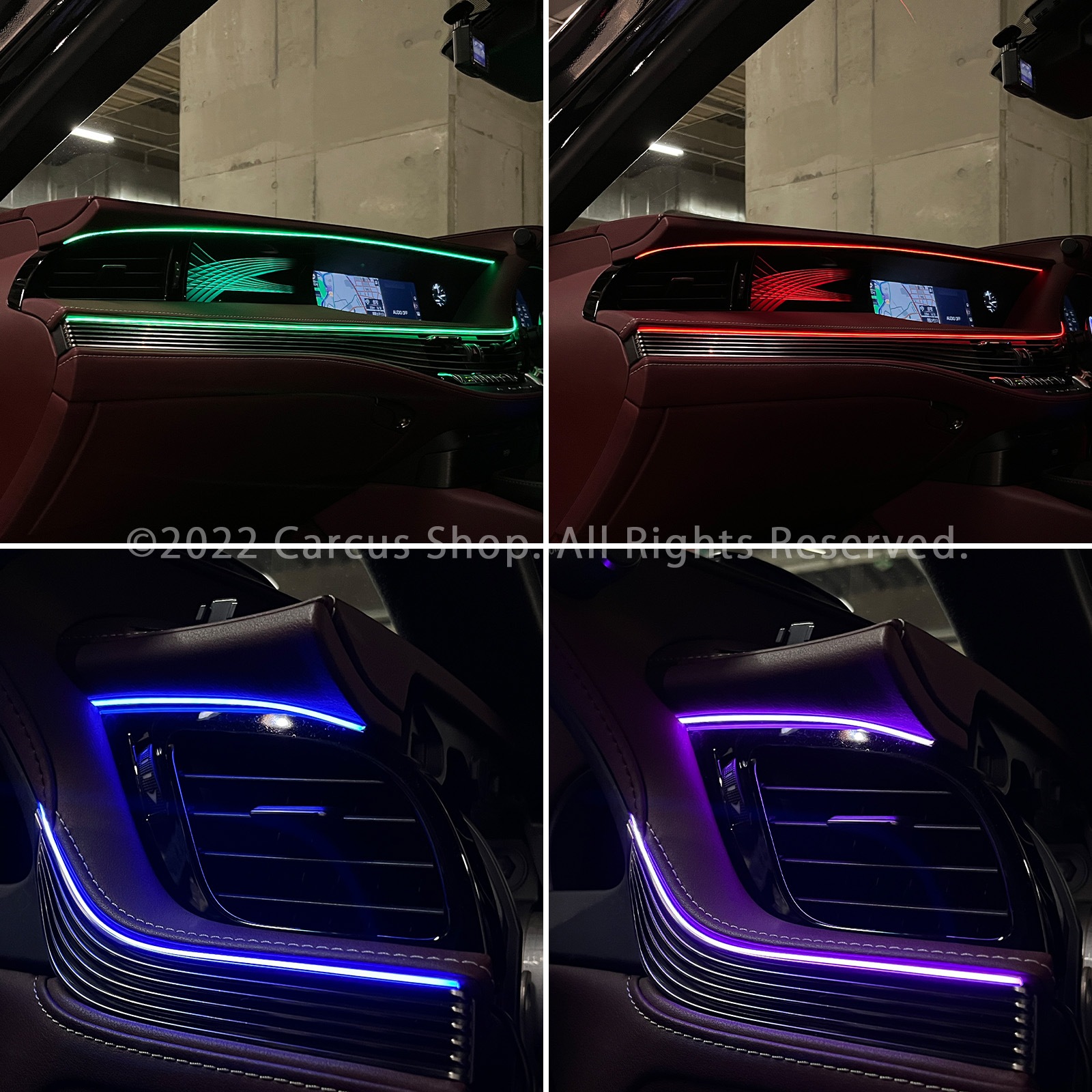 9月限定来店取付工賃込 レクサス LS50系用 64色対応車内アンビエントシステム基本セット LEXUS LS50系 LS500h LS500 GVF50 GVF55 VXFA50 VXFA55