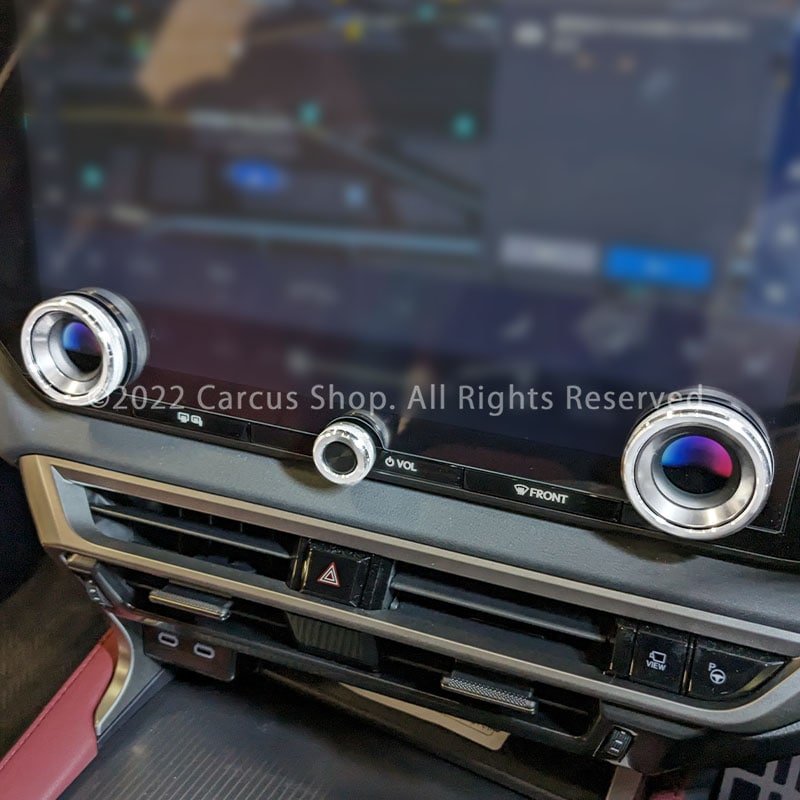 レクサス RX30系用オーディオノブジュラルミンリング 4ピースセット シルバー