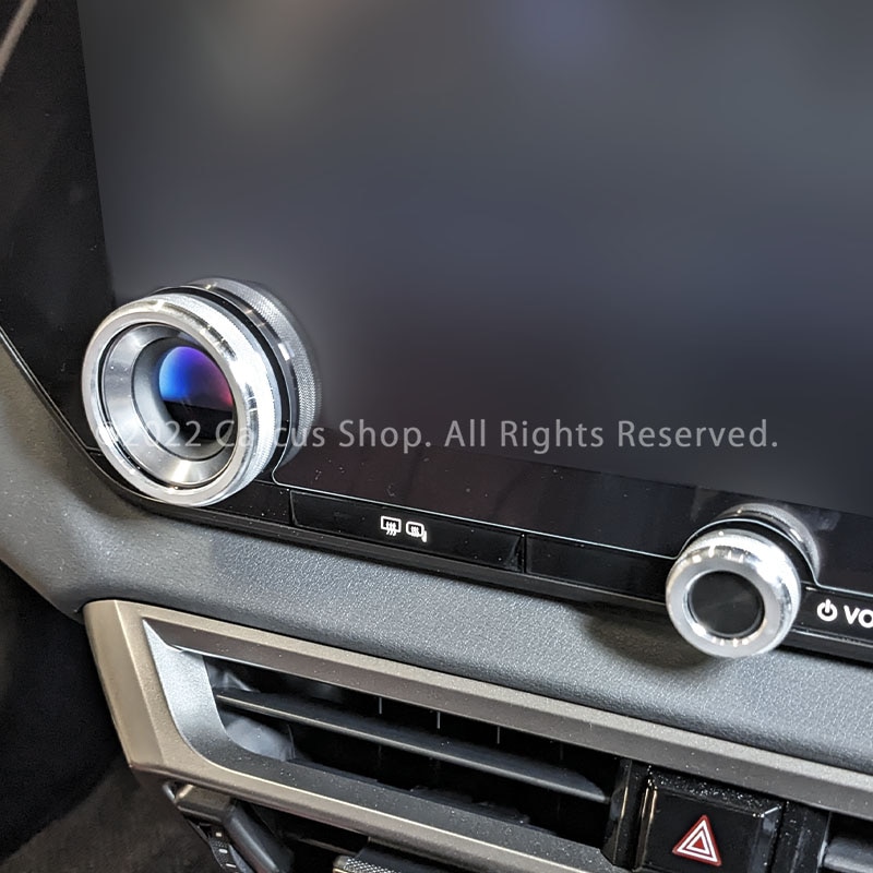 レクサス RX30系用オーディオノブジュラルミンリング 4ピースセット シルバー