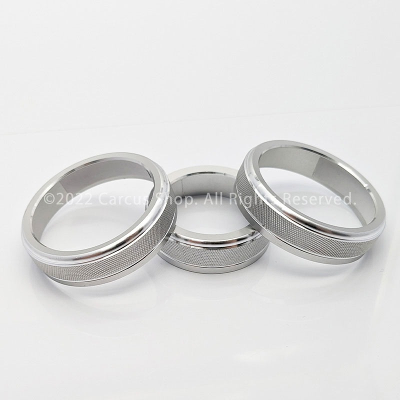 レクサス RX30系用オーディオノブジュラルミンリング 4ピースセット シルバー