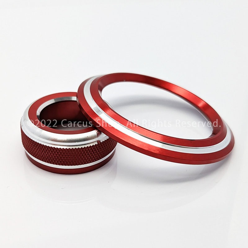 レクサス RX30系用オーディオノブジュラルミンリング 4ピースセット レッド