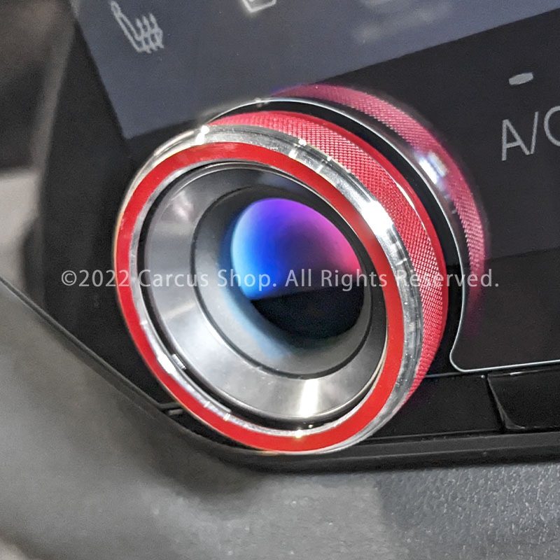 レクサス RX30系用オーディオノブジュラルミンリング 4ピースセット レッド