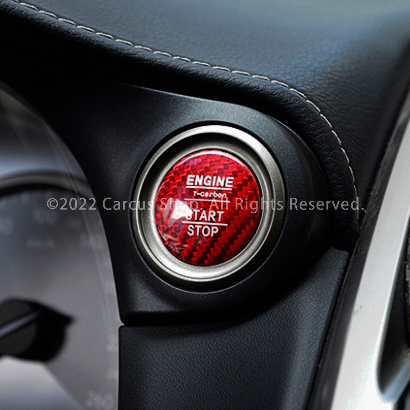 レクサス カーボンエンジンスターターカバー レッドカーボン LEXUS IS30系 GS10系 LS40系 HS10系 CT10系 NX10系 RX20系 LX570 RC10系