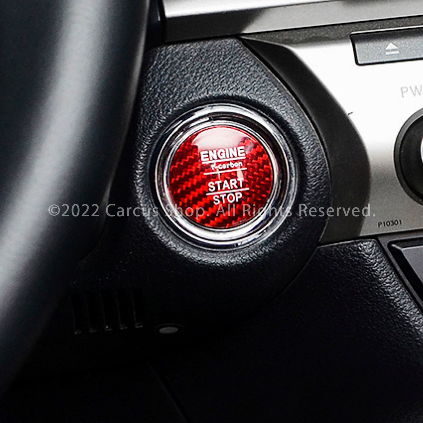 レクサス カーボンエンジンスターターカバー レッドカーボン LEXUS IS30系 GS10系 LS40系 HS10系 CT10系 NX10系 RX20系 LX570 RC10系