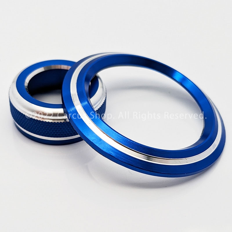 レクサス RX30系用オーディオノブジュラルミンリング 4ピースセット ブルー