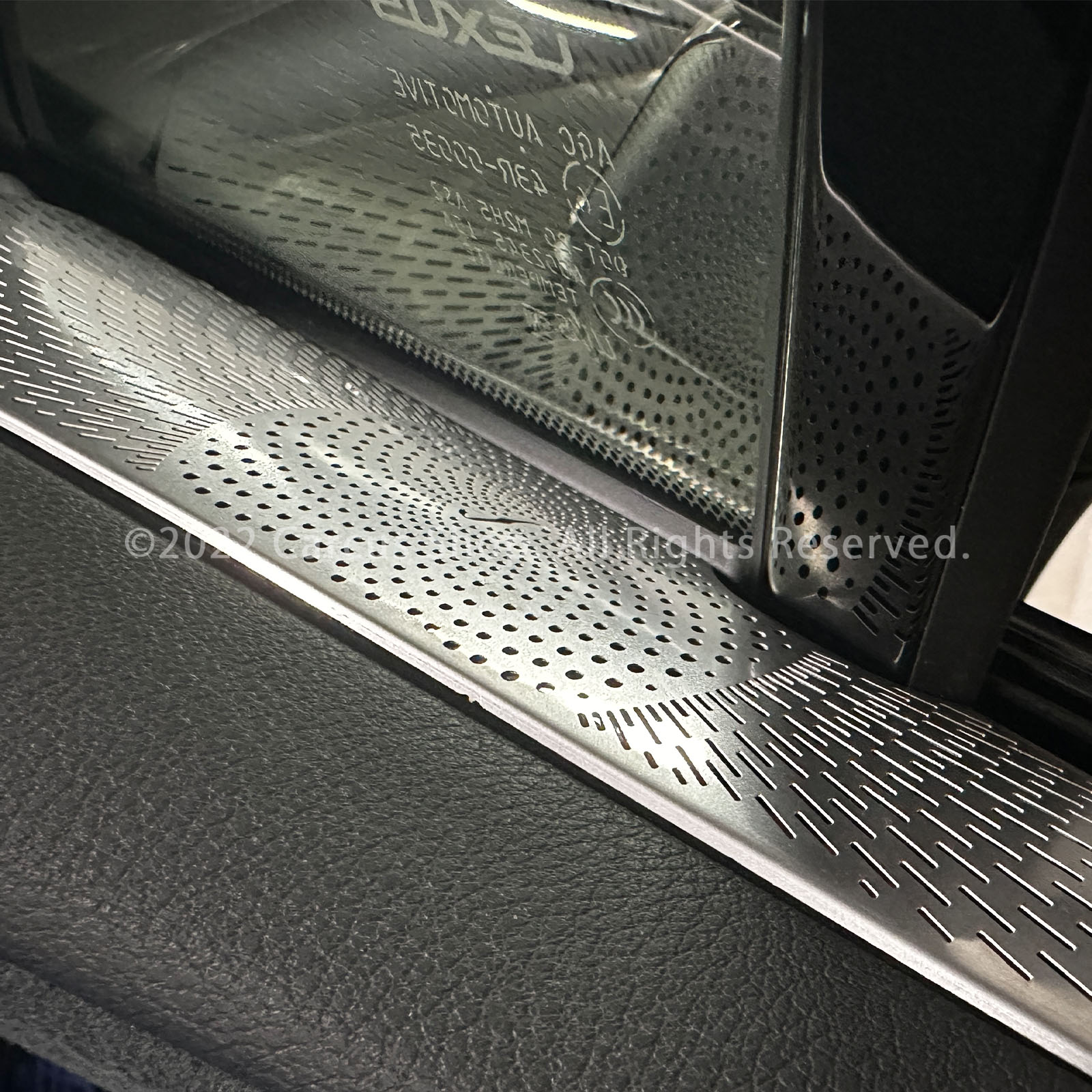 レクサス RX30系用フロントサイドエアーフローパネル 2ピースセット 艶消しシルバー