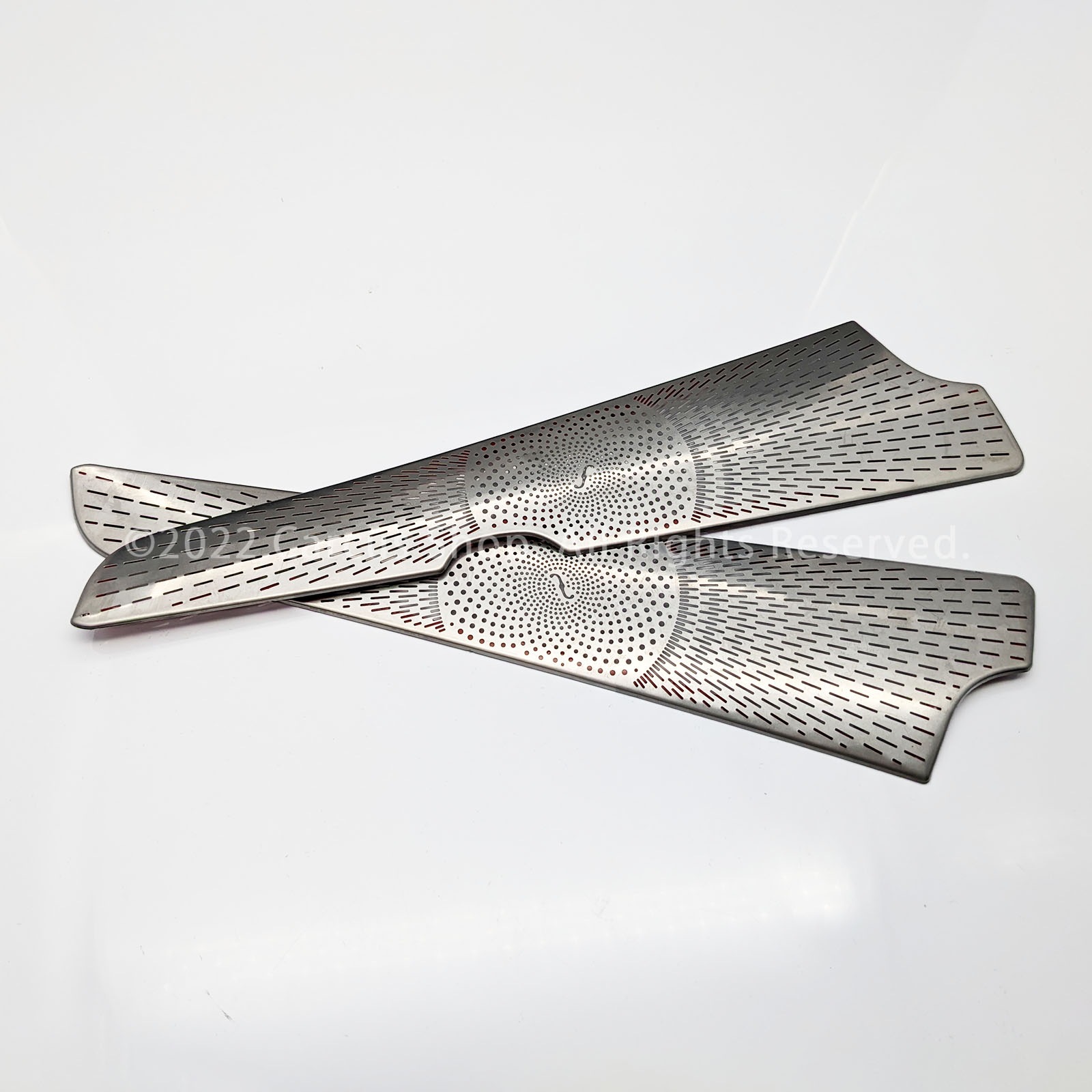 レクサス RX30系用フロントサイドエアーフローパネル 2ピースセット 艶消しシルバー