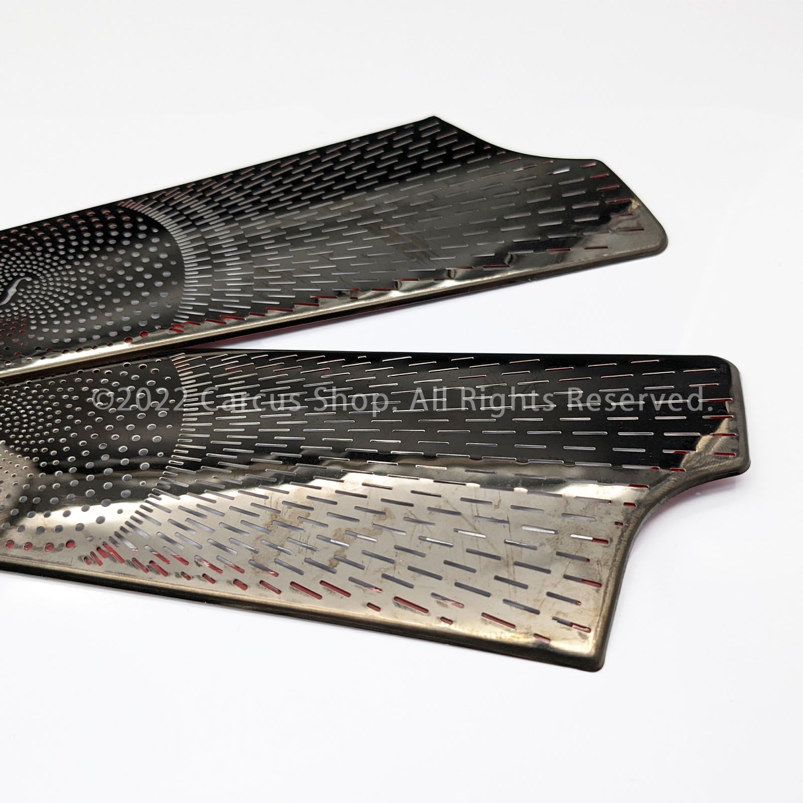 レクサス RX30系用フロントサイドエアーフローパネル 2ピースセット 鏡面ブラック