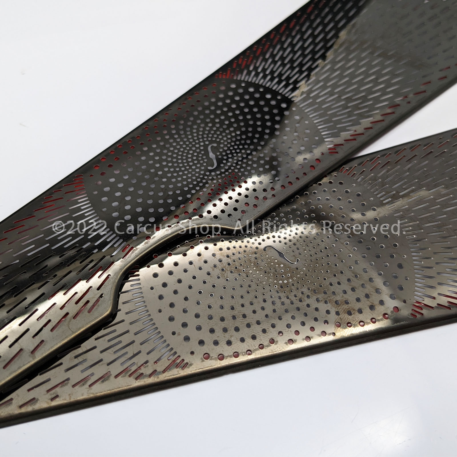 レクサス RX30系用フロントサイドエアーフローパネル 2ピースセット 鏡面ブラック