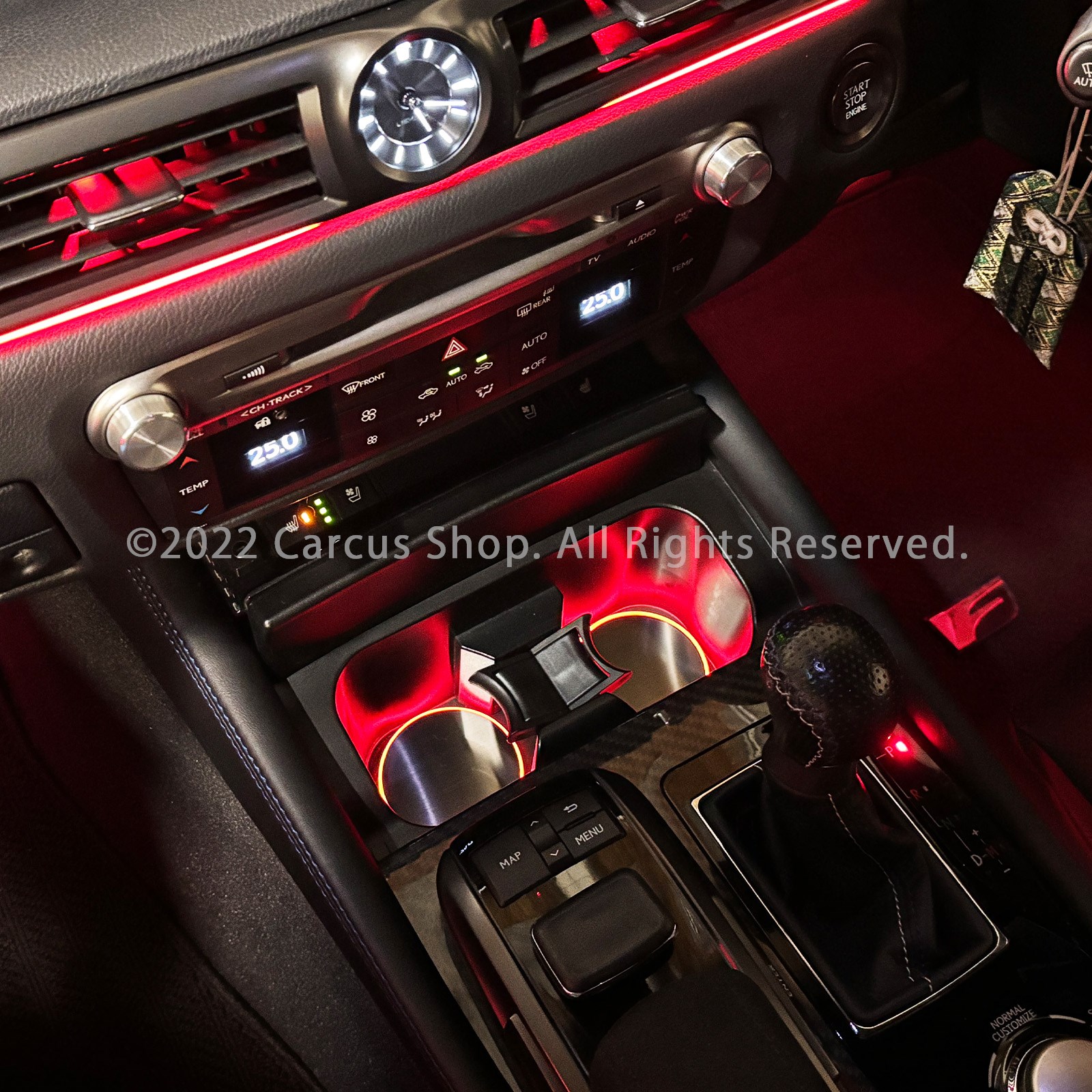 9月限定来店取付工賃込 レクサス GS10系用 64色対応車内アンビエントシステム基本セット LEXUS GS300 GS300h GS350 GS450h ARL10 AWL10 GWL10 URL10(イルミネーション)