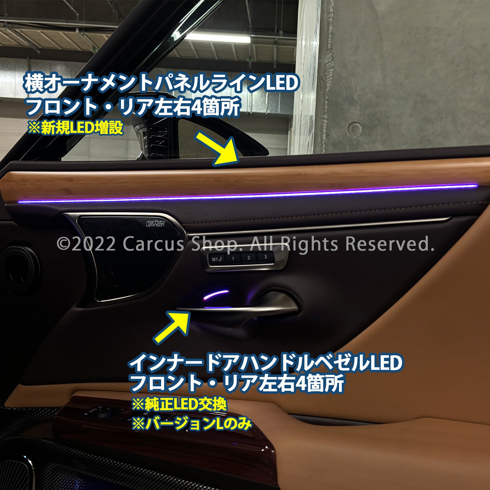 3月限定来店取付工賃込 レクサス ES10系用 64色対応車内アンビエントシステム基本セット LEXUS ES10系 ES300h AXZH10 AXZH11(イルミネーション)