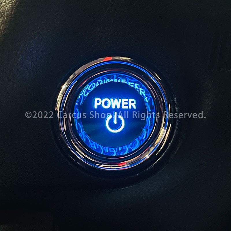 トヨタ車汎用 クリスタルエンジンスターターボタン HV-POWER表記