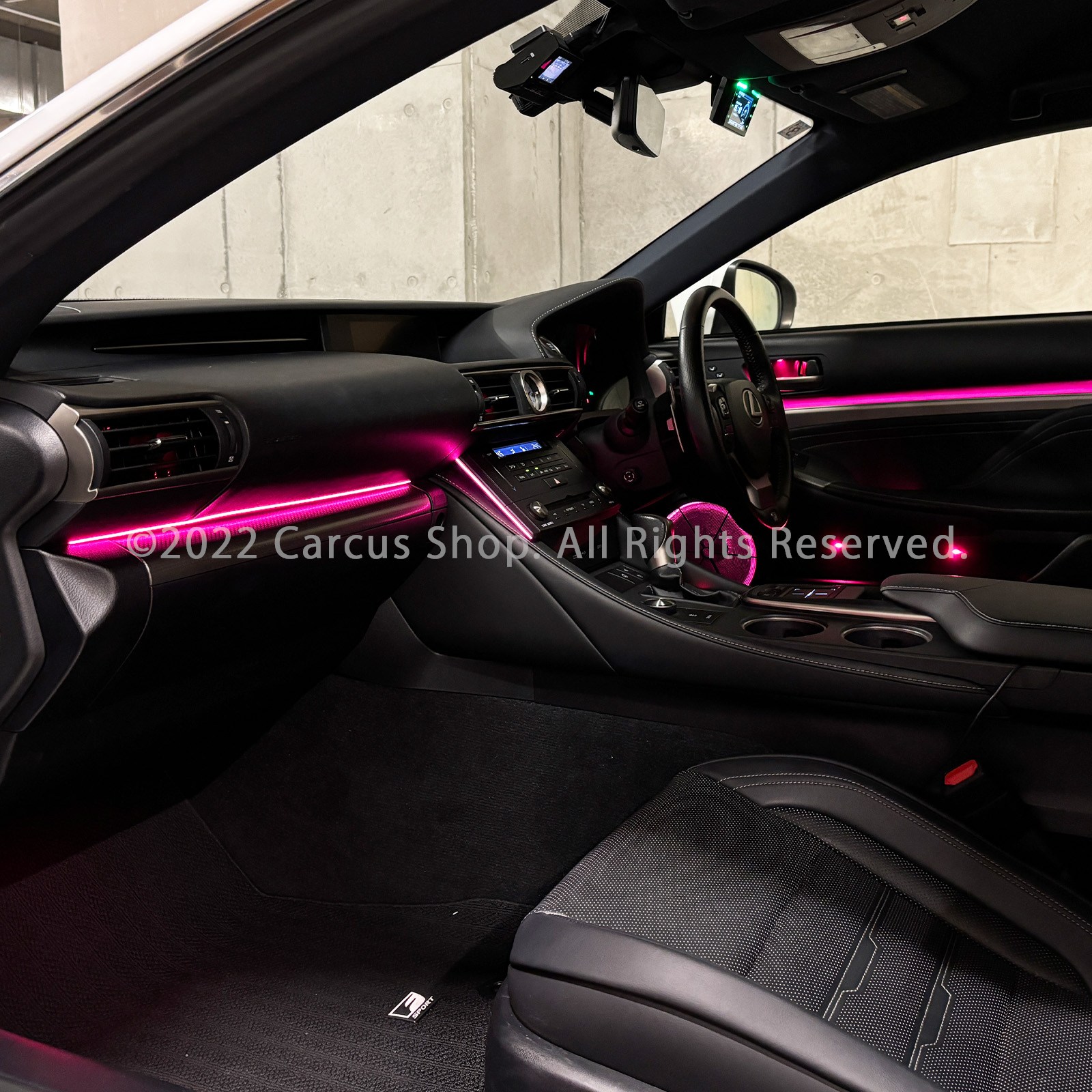 期間限定セール 先着3台限定 12月~1月限定来店取付工賃込 レクサス RC10系用 64色対応車内アンビエントシステム基本セット LEXUS RC300h RC350 RC200t GSC10 AVC10 ASC10 (イルミネーション)