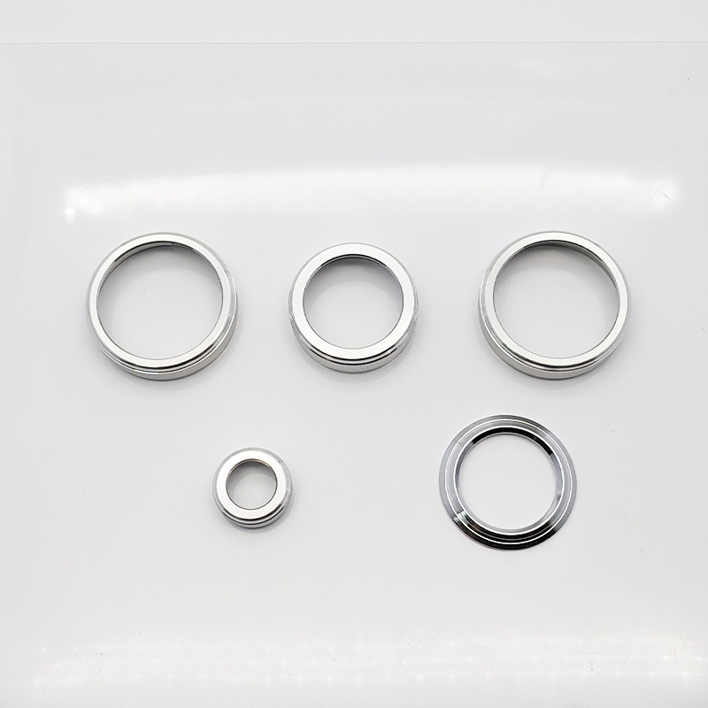 レクサス NX20系用オーディオノブジュラルミンリング 5ピースセット シルバー NX450h+ NX350h NX350 NX250