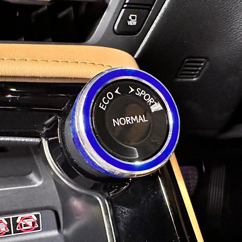 レクサス NX20系用オーディオノブジュラルミンリング 5ピースセット ブルー NX450h+ NX350h NX350 NX250