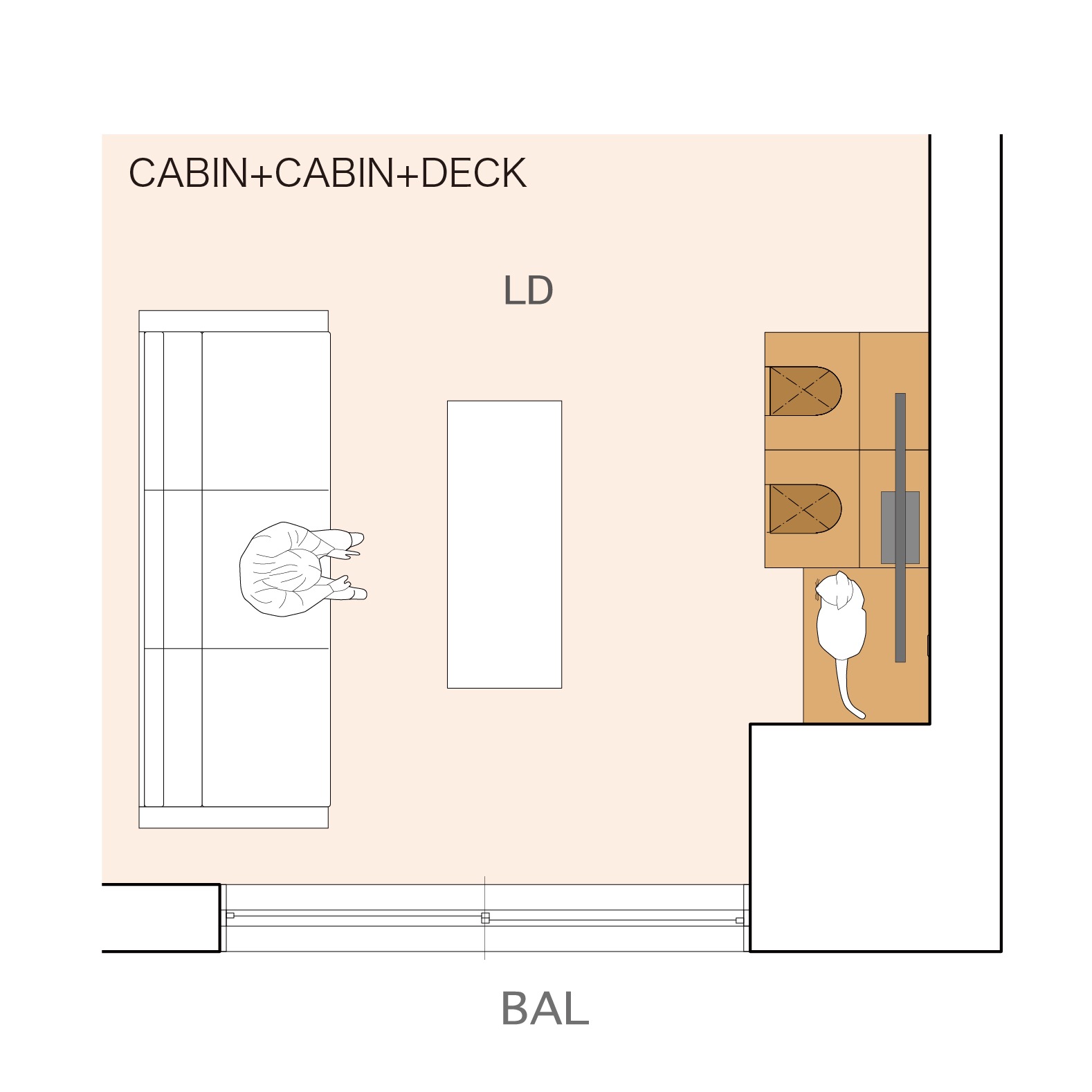 CABIN + DECK + CABIN