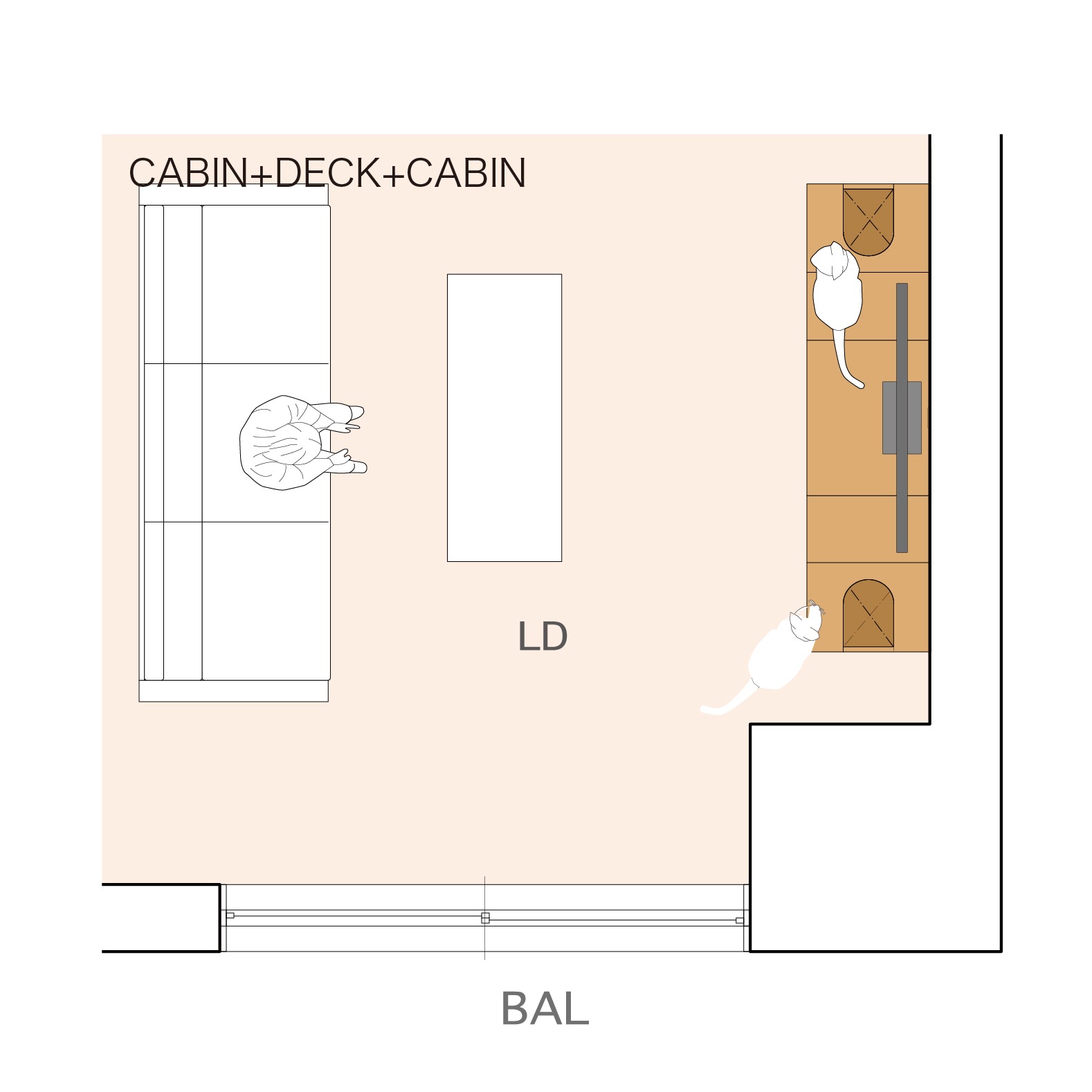 CABIN + DECK + CABIN