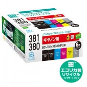 BCI-381(BK/C/M/Y/GY)+BCI-380 6ѥå(ɸ) ꥵ 󥯥ȥå (ꥫ)ECI-C381-6P