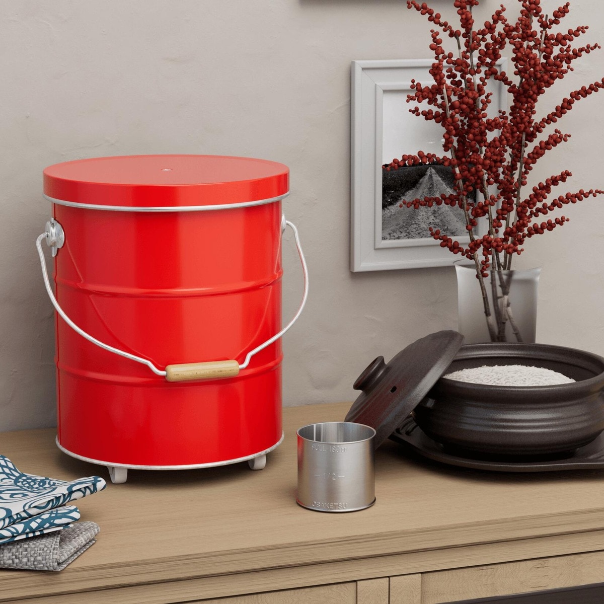 OBAKETSU】ライスストッカー5kg（キャスター付き） | 5kg | OBAKETSU