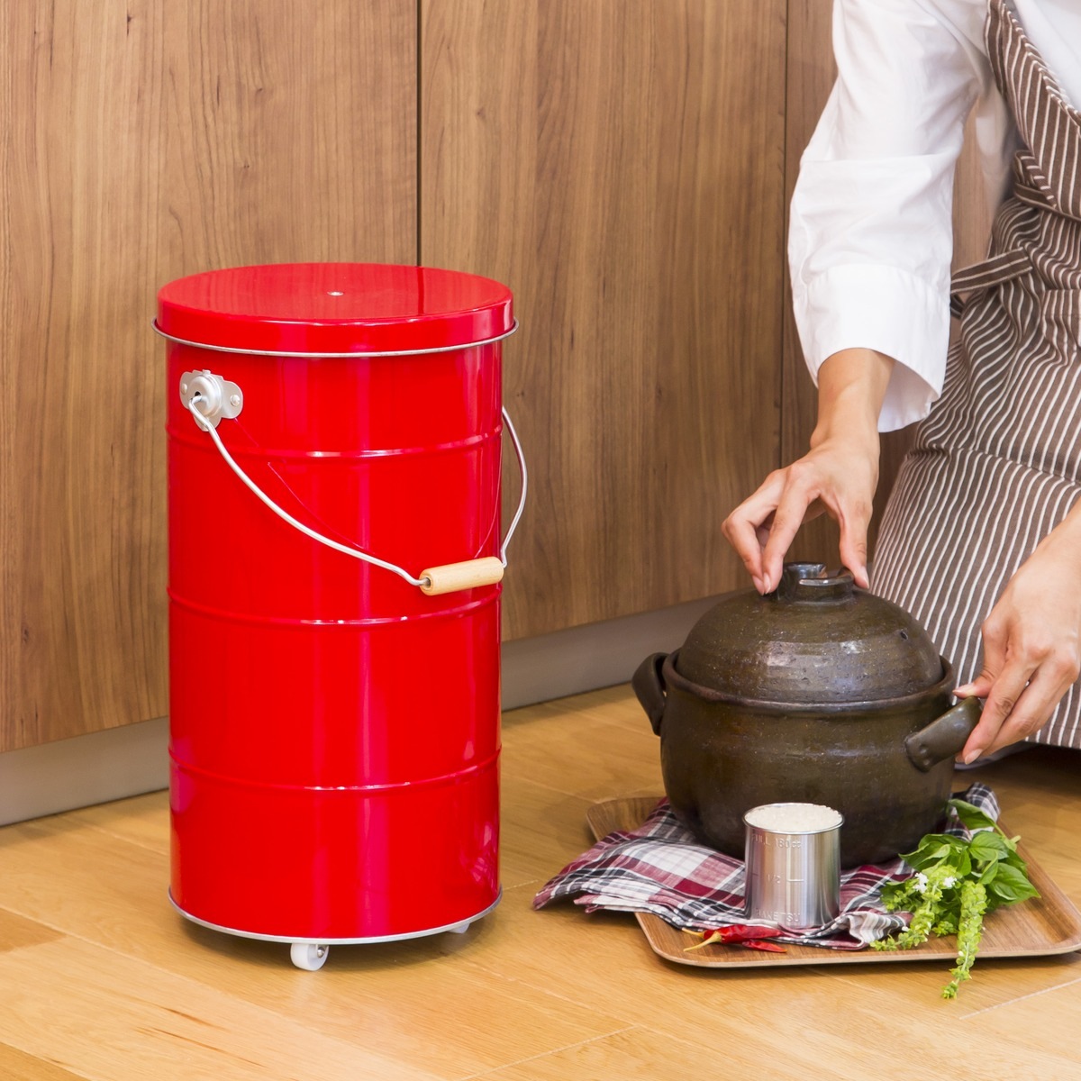 OBAKETSU】ライスストッカー10kg（キャスター付き） | 10kg | OBAKETSU