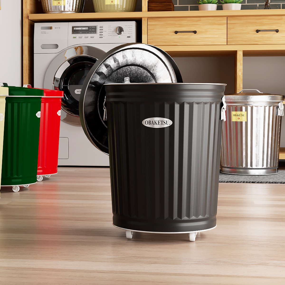 【OBAKETSU】ゴミ箱 33Lキャスター付き