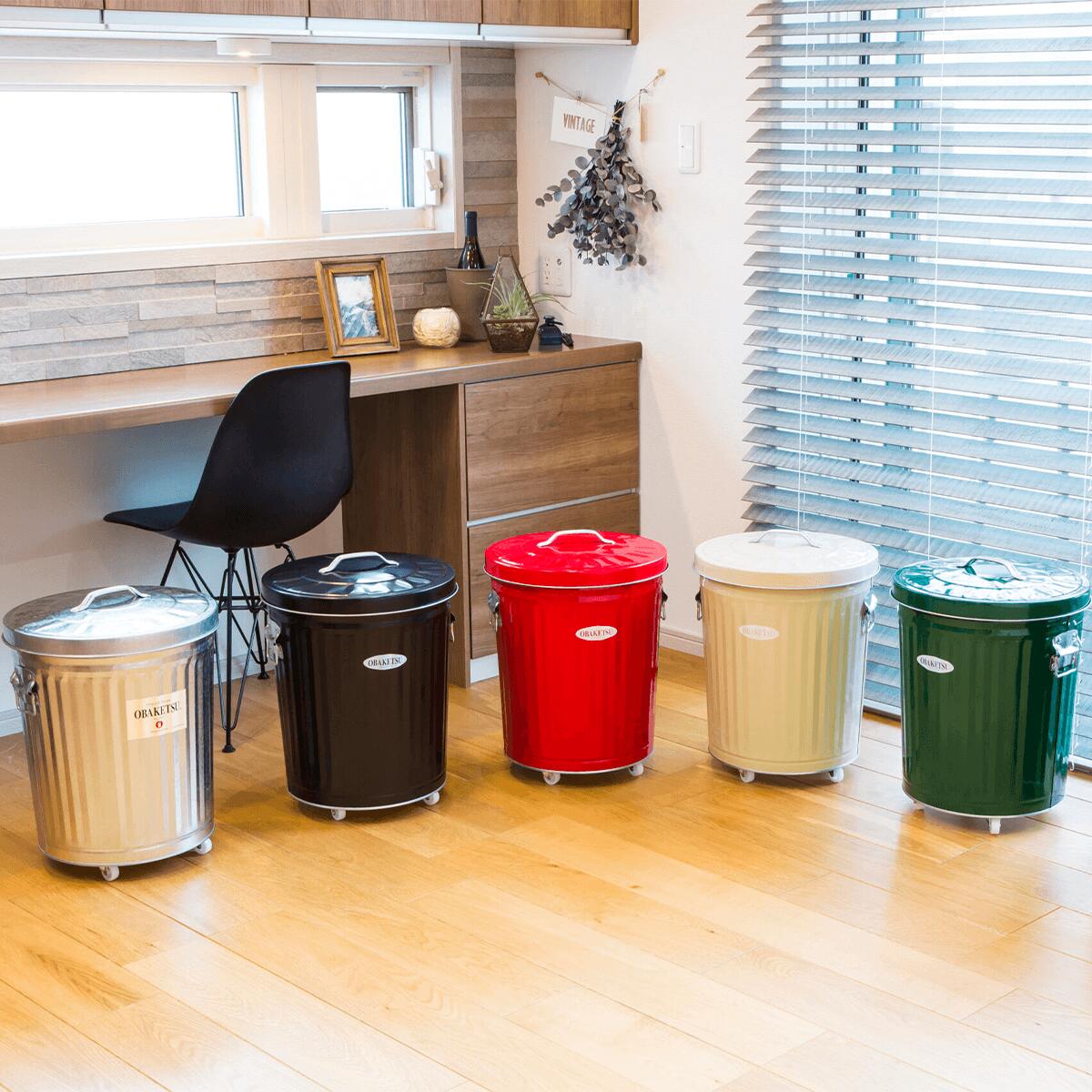 【OBAKETSU】ホルダー付きゴミ箱 33Lキャスター