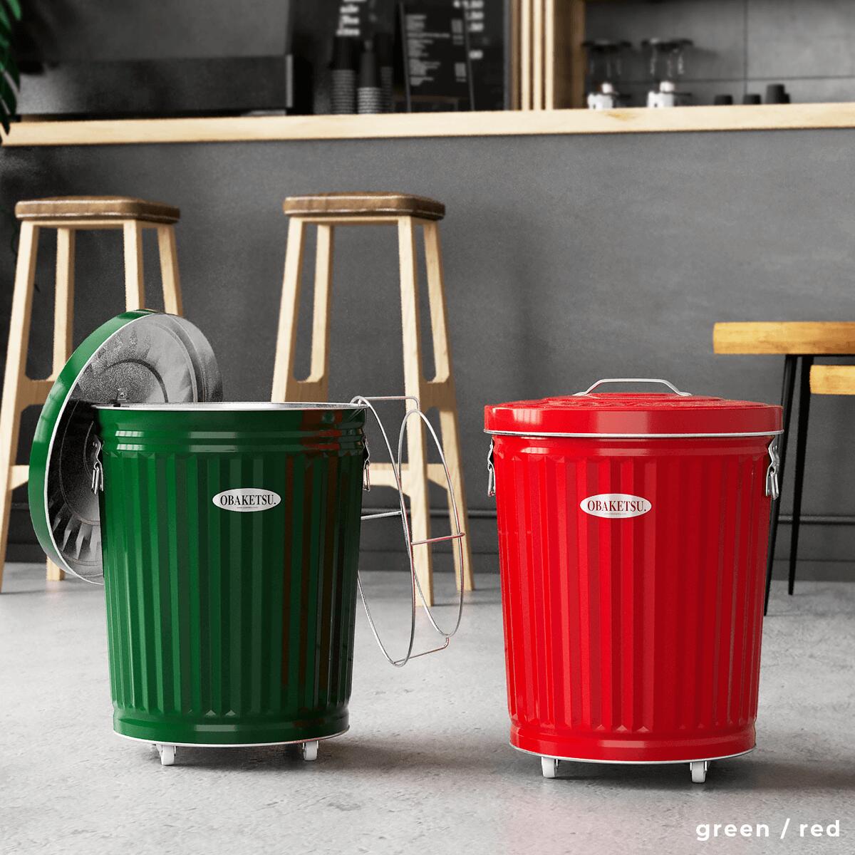 【OBAKETSU】ホルダー付きゴミ箱 33Lキャスター
