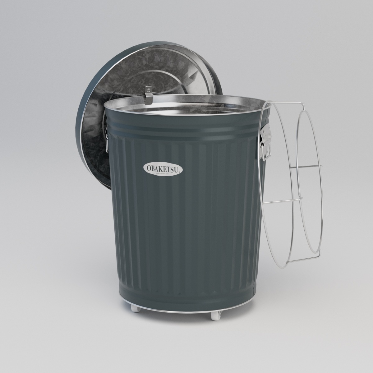 【OBAKETSU】ホルダー付きゴミ箱 33Lキャスター