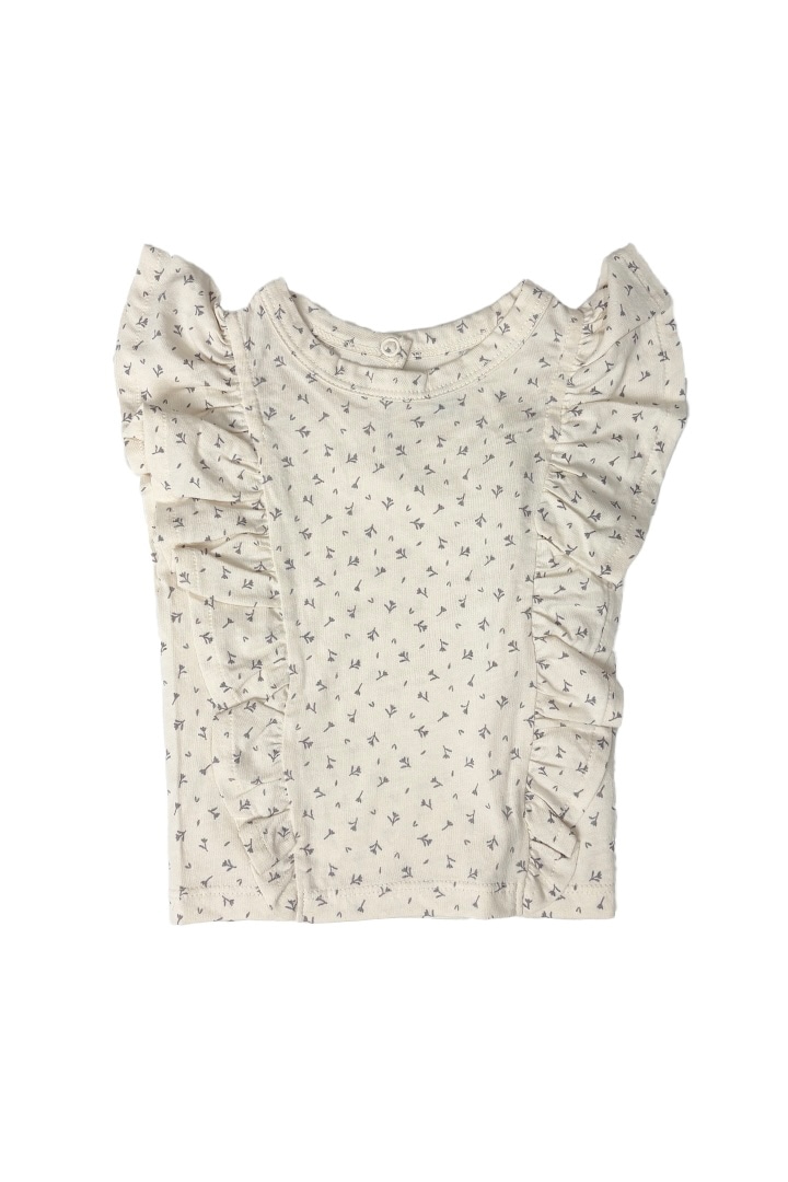 SOOR PLOOM◇Frill Tee, Dove Pointelle Soor Ploom（ソーアプルーム）／FRILL TEE - DOVE POINTELLE