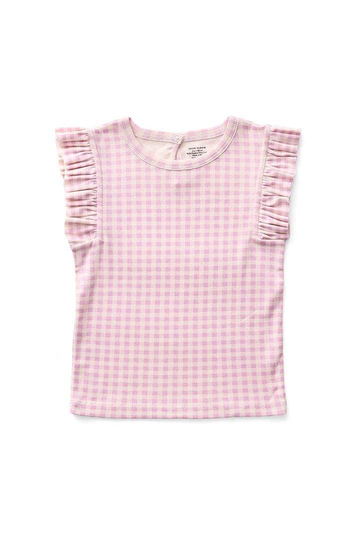 lineup][essential collection]SOOR PLOOM / FRILL TEE / GINGHAM