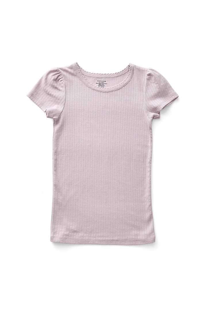 新品Soor Ploom Frill Tee 6Y Dove Pointelle 新品Soor Ploom Frill