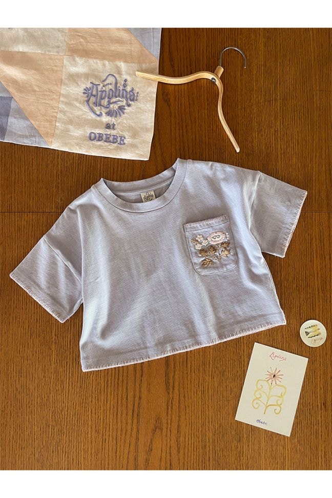 m*i様 RUMI HAND EM BROIDERED TEE apolina Obebe Exclusive Collection] Apolina / RUMI HAND EMBROIDERED TEE