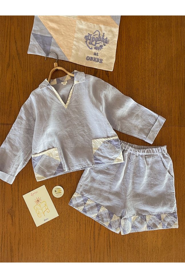 Obebe Exclusive Collection] Apolina / ELVIN PATCHWORK SHORT SET