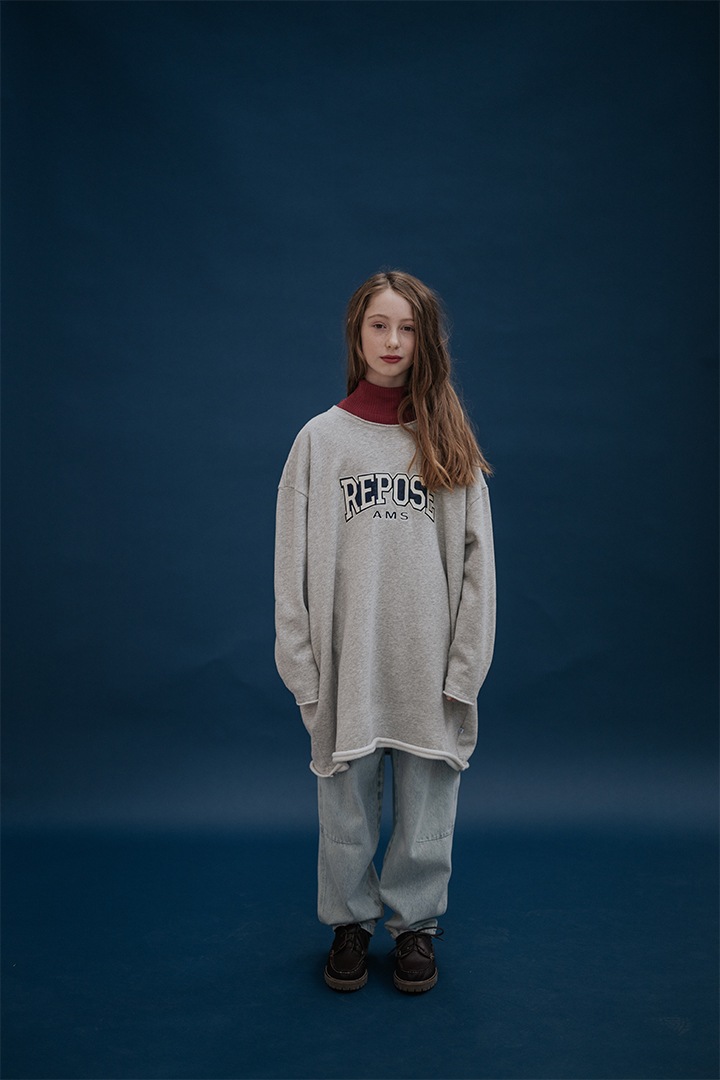 2nd drop]REPOSE AMS / 41. cozy sweat dress / grey melange | Brand