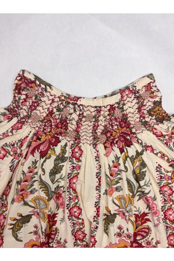 新品♡ bonjour skirt dress ＆scarf 8Y♡ 체크앤도트 | Skirt dress Rosa Bloom Print