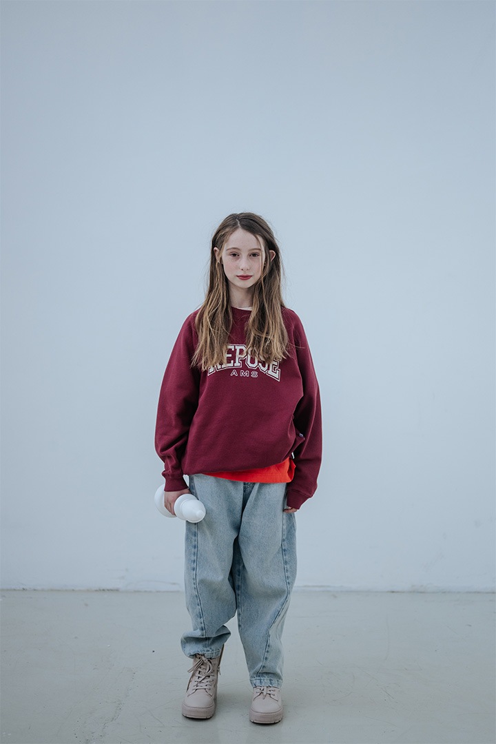 1st drop]REPOSE AMS / 13. raglan sweater / royal burgundy | Brand