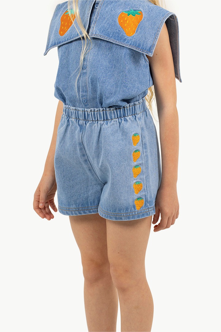 1st drop]tinycottons / STRAWBERRIES WOVEN SHORT / SS25-249-R50 