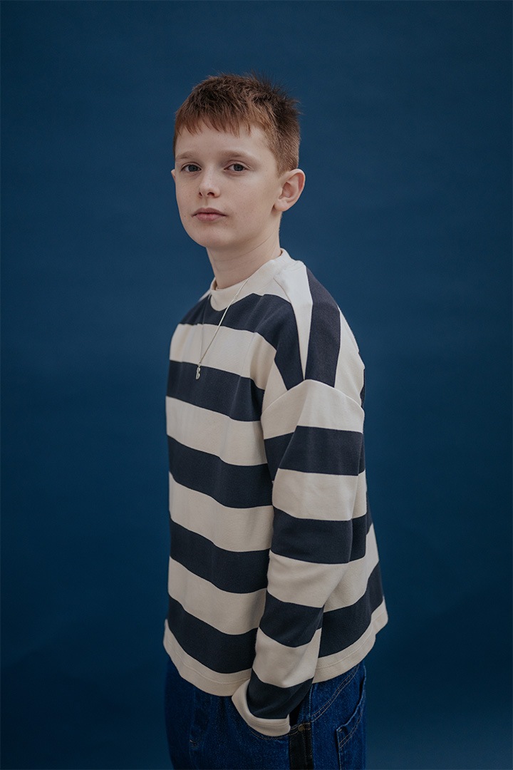 1st drop]REPOSE AMS / 22. oversized boxy sweater / graphite
