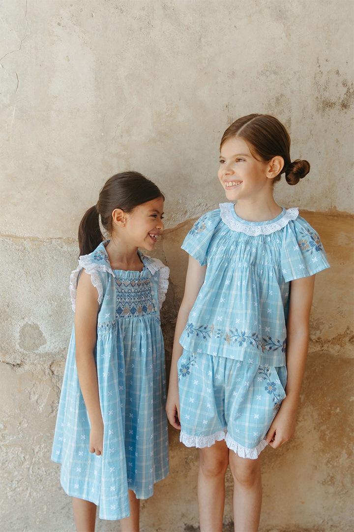 1st drop]Lali kids / Tulip Set / SS26_Tulipset_Vintag eBlue