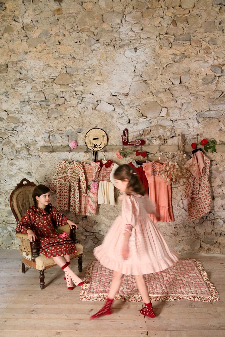 Bonjour / DRESS(8Y,10Y) / BJ52-AW25 / Iris print | 25AW | OBEBE