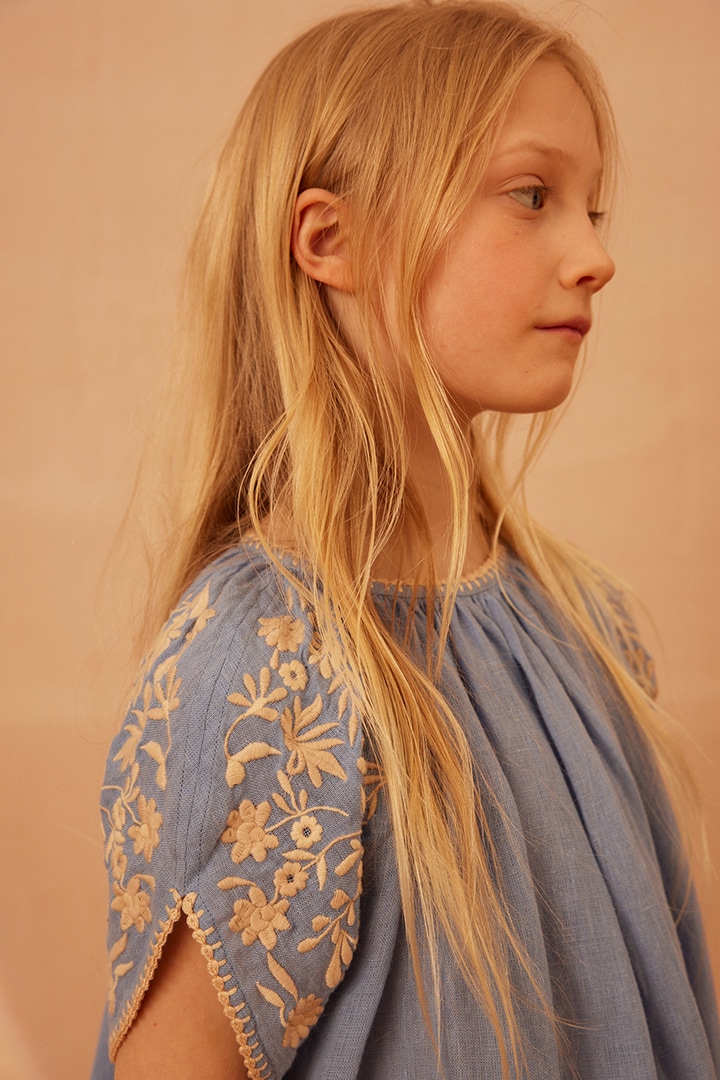 新品 Apolina Fay Dress Cornflower 7-9y