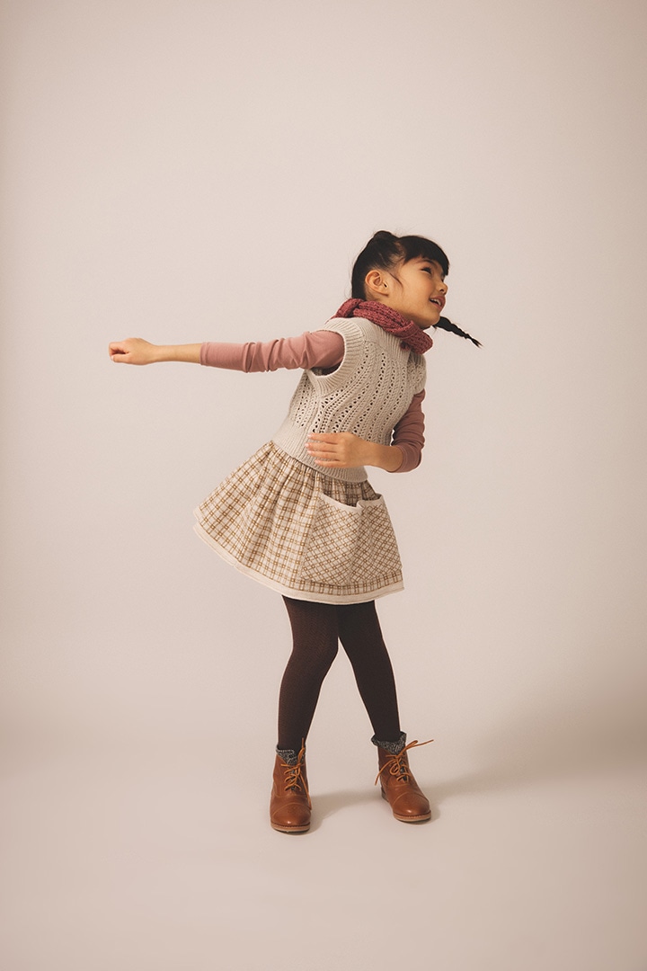 1st drop]SOOR PLOOM / HERRINGBONE TIGHTS / SOOT | Size,3-4Y | OBEBE