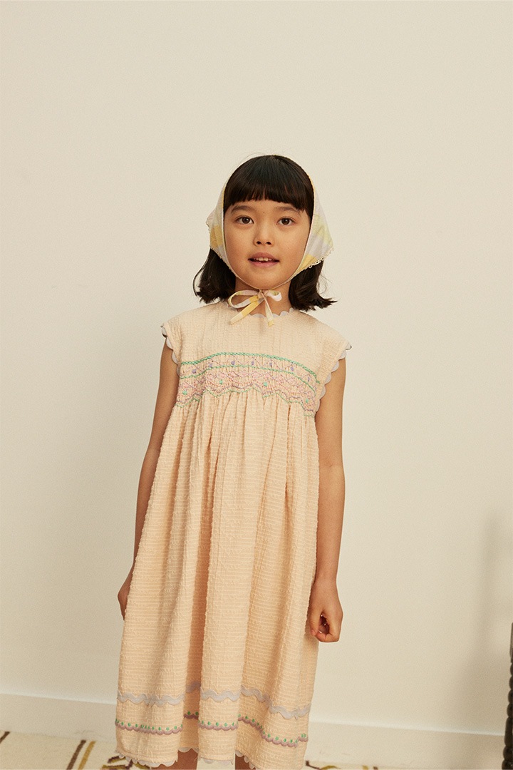 main collection]Apolina / GIGI MIDI DRESS / BLUSH | Size,4-6Y | OBEBE