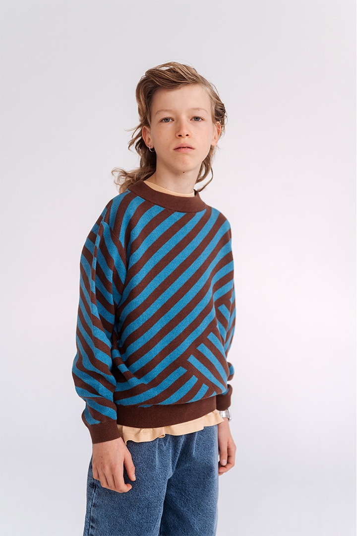 REPOSE AMS / 61. knit boxy sweater / AW24-103 / abstract | Item  