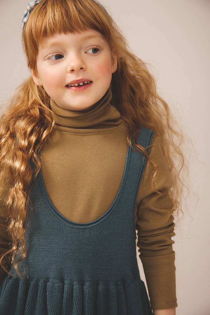 soor ploom  イネス　4Y Sweater Collection]SOOR PLOOM / SAGE PINAFORE(4Y) / BOTTLE
