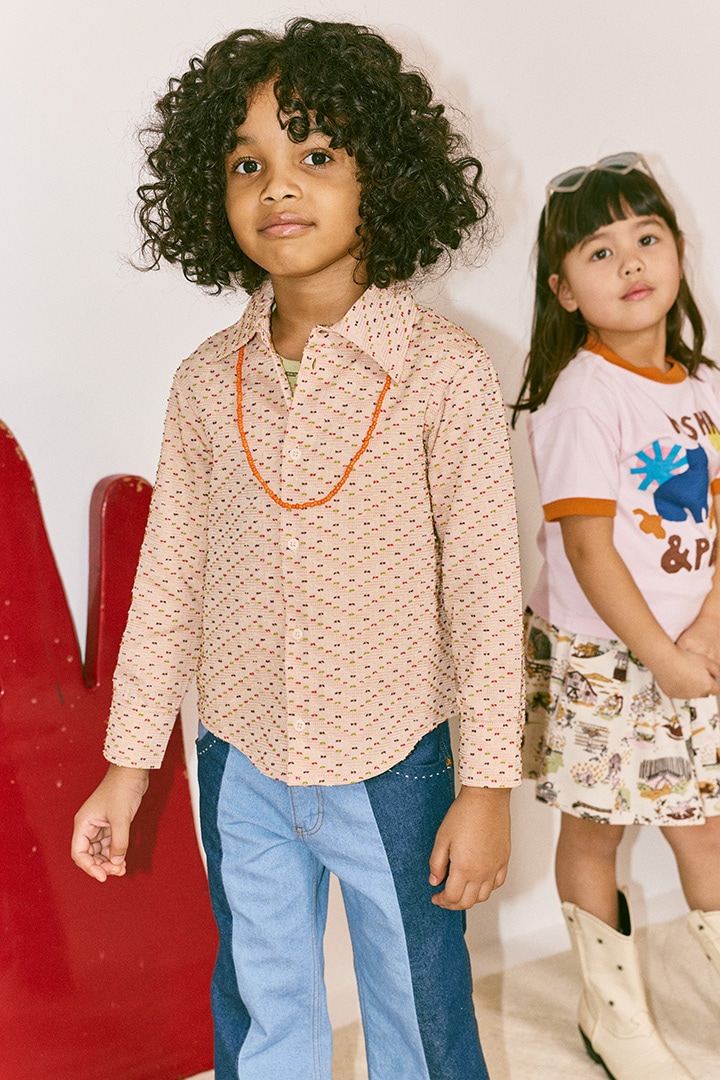 2nd drop]Misha&Puff / PASTURE APPLIQUE TEE / K3187S26-A01 / AURA