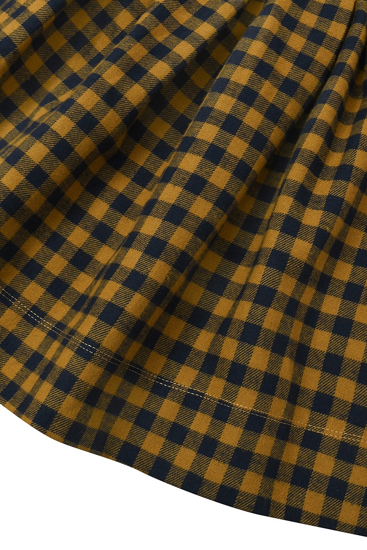 Organic Zoo / Blueberry Gingham Tribe Skirt / 15BBGHTSK  